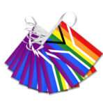 AGAS South Africa Rainbow Gay Pride Streamers for Party 60 Ft long - 5 Mil Plastic