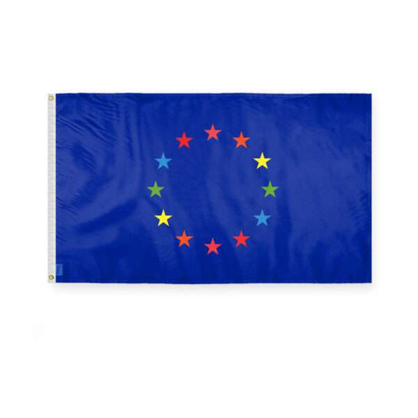 AGAS Gay European Flag 3x5 Ft - Printed 200D Nylon