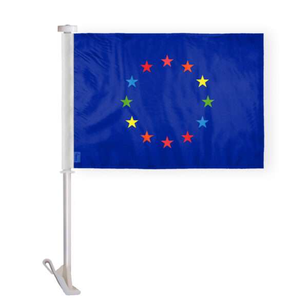 AGAS Gay European Car Window Flag 10.5x15 inch