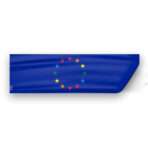 Gay European Flag 3x10 inch Static Window Cling