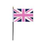 AGAS Small England Blue Flag 4x6 inch Flag on a 11 inch Plastic Stick