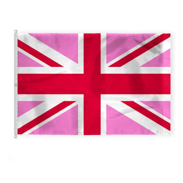 AGAS Large Pink Union Jack Flag 8x12 Ft