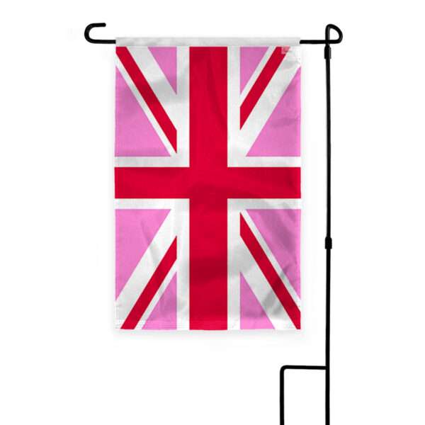 AGAS Pink Union Jack Garden Flag 12x18 inch