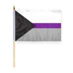 AGAS Mini Demisexual Pride Stick Flag 12x18 inch Flag