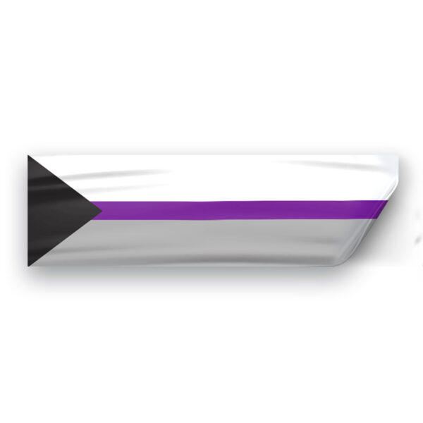 AGAS Flags 3" x 10" Demisexual Pride Window Decal 6 Stripes