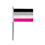 AGAS Small Gynephilia Pride Flag 4x6 inch Flag