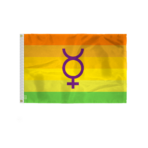 AGAS Hermaphrodite Pride Flag 2x3 Ft - Double Sided Printed 200D Nylon