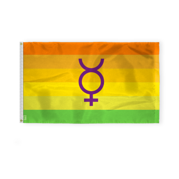 AGAS Hermaphrodite Double and Venus Pride Flag 3x5 Ft