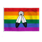 AGAS Large Two-Spirit Rainbow Pride Flag 10x15 Ft
