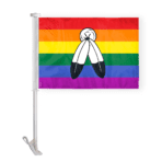 AGAS Two-Spirit Rainbow Car Window Flag 10.5x15 inch