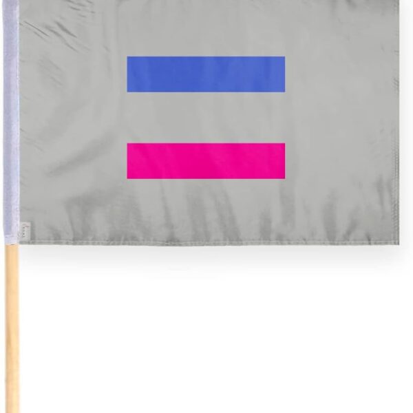AGAS Mini Androgynous Pride Stick Flag 12x18 inch Flag