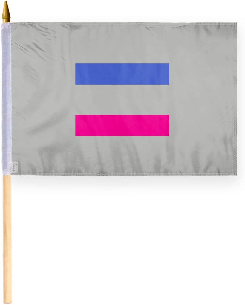 AGAS Mini Androgynous Pride Stick Flag 12x18 inch Flag