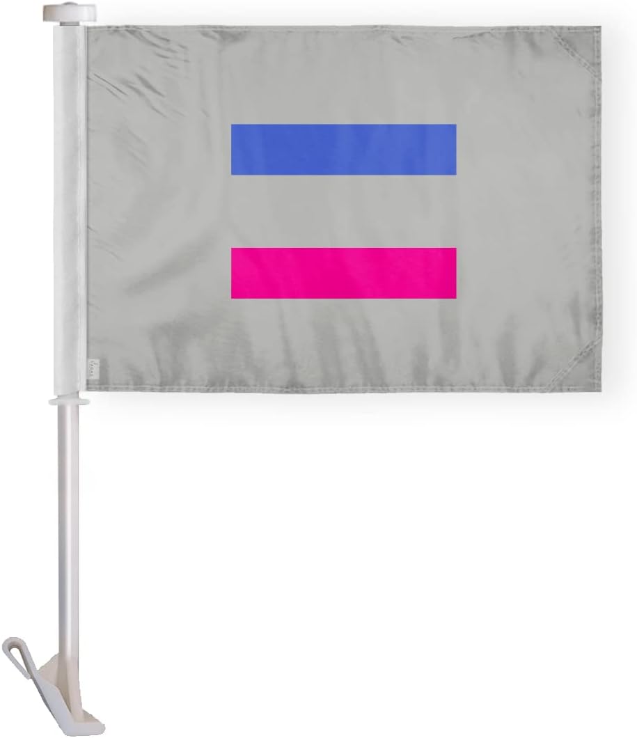 AGAS Androgynous Pride Car Window Flag 10.5x15 inch