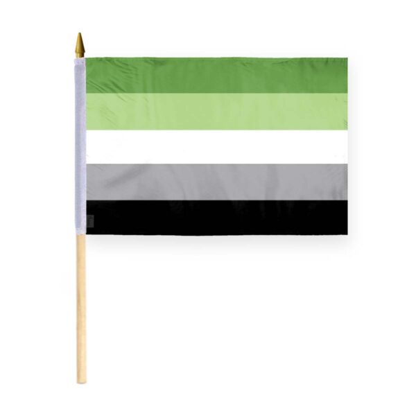 AGAS Aromantic Pride Stick Flag 12x18 inch Flag