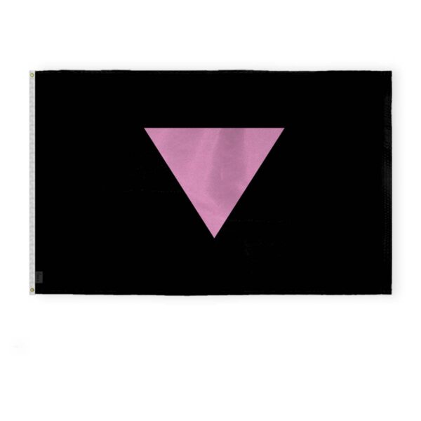 AGAS Pink Triangle Pride Flag 5x8 Ft - Printed 200D Nylon