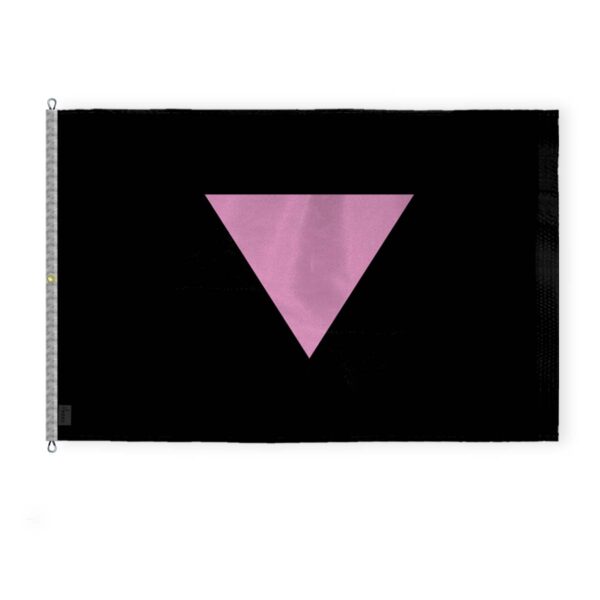 AGAS Large Pink Triangle Pride Flag 8x12 Ft - Printed 200D Nylon