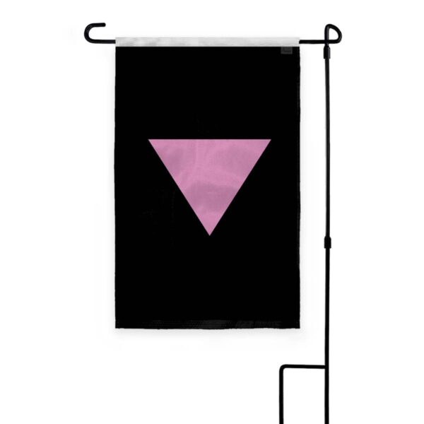 AGAS Pink Triangle Pride Garden Flag 12x18 inch -