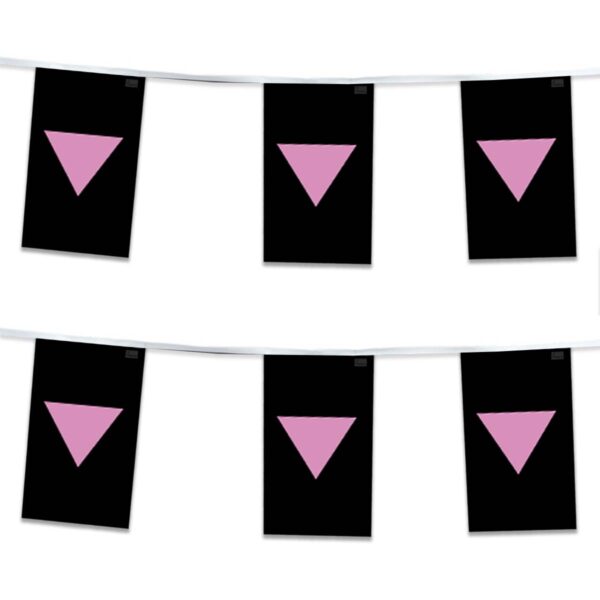 AGAS Pink Triangle Pride Streamers for Party 60 Ft long