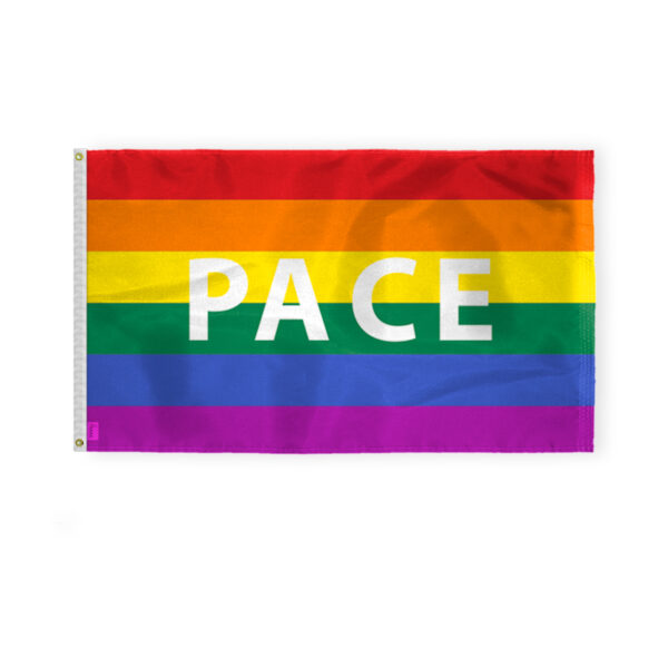 AGAS Pace Rainbow Flag 3x5 Ft - Printed 200D Nylon