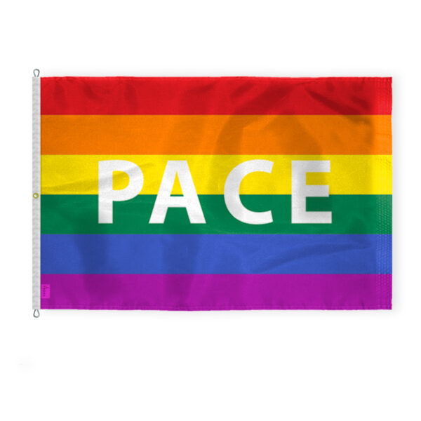 AGAS Large Rainbow Pace Letter Pride Flag 8x12 Ft