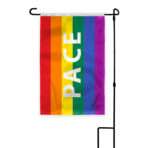 AGAS Rainbow Pace Letter Garden Flag 12x18 inch