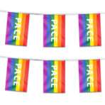 AGAS Rainbow Pace Letter Streamers for Party 60 Ft long