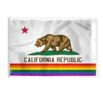 AGAS Large California Pride Flag 10x15 Ft - Printed 200D Nylon