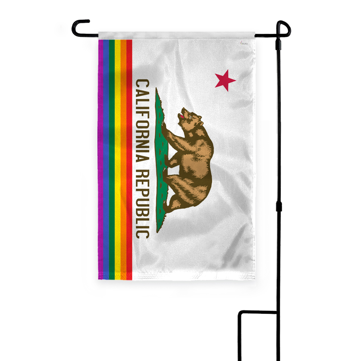 AGAS California Californian Pride Garden Flag 12x18 inch