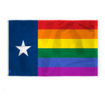 AGAS Texas Rainbow Flag 4x6 Ft - Printed 200D Nylon