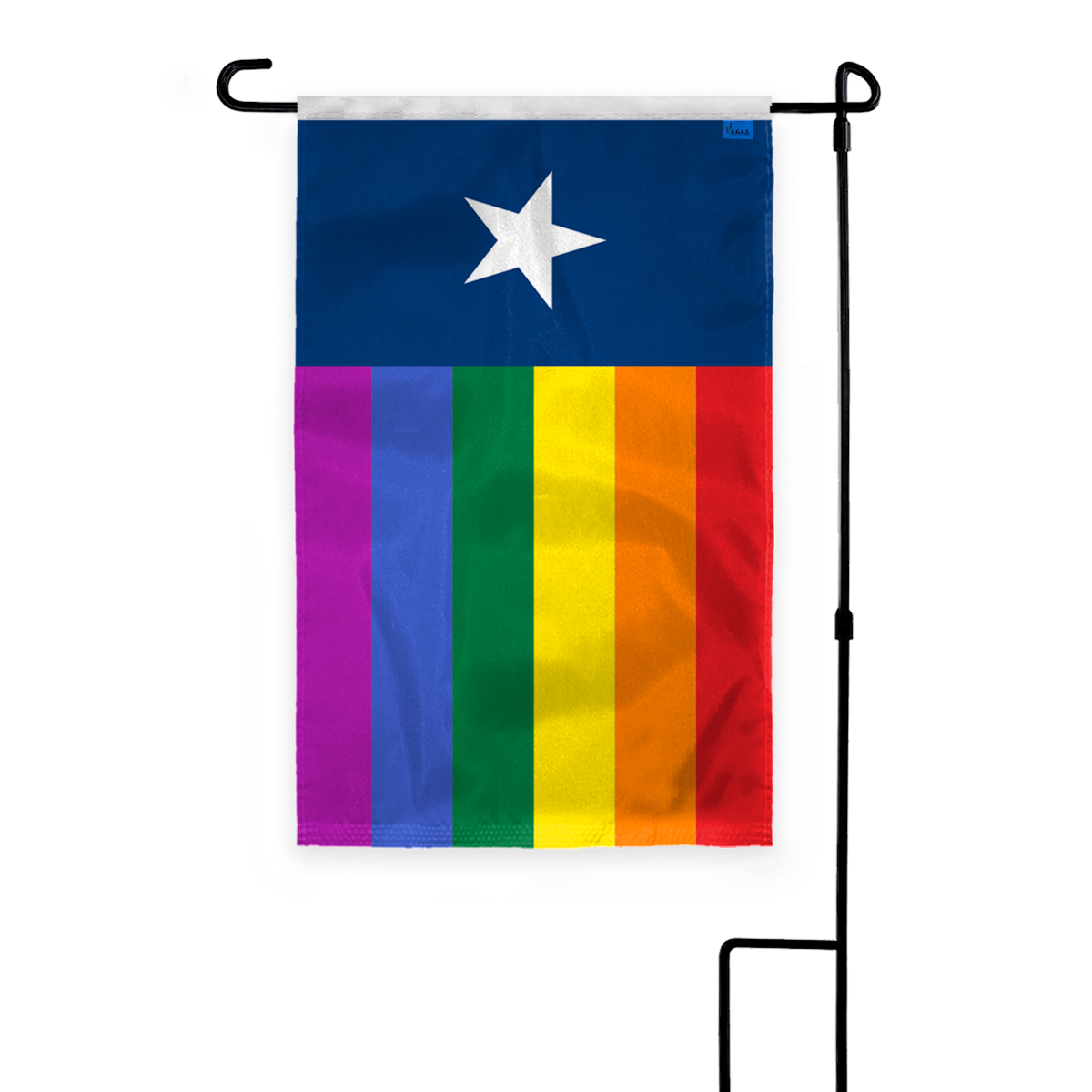 AGAS Texas Rainbow Garden Flag 12x18 inch