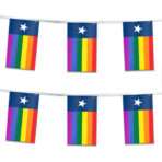 AGAS Texas Rainbow Streamers for Party 60 Ft long - 5 Mil Plastic