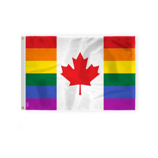 AGAS Canada Pride Flag 2x3 Ft - Printed 200D Nylon