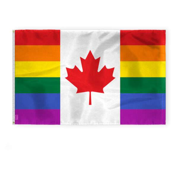 AGAS Canada Pride Flag 5x8 Ft - Printed 200D Nylon