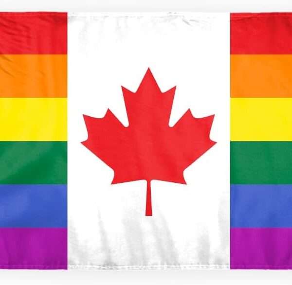 AGAS Canada Pride Motorcycle Flag 6x9 inch - Double