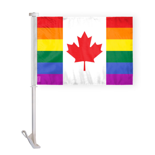 AGAS Canada Pride Car Window Flag 10.5x15 inch