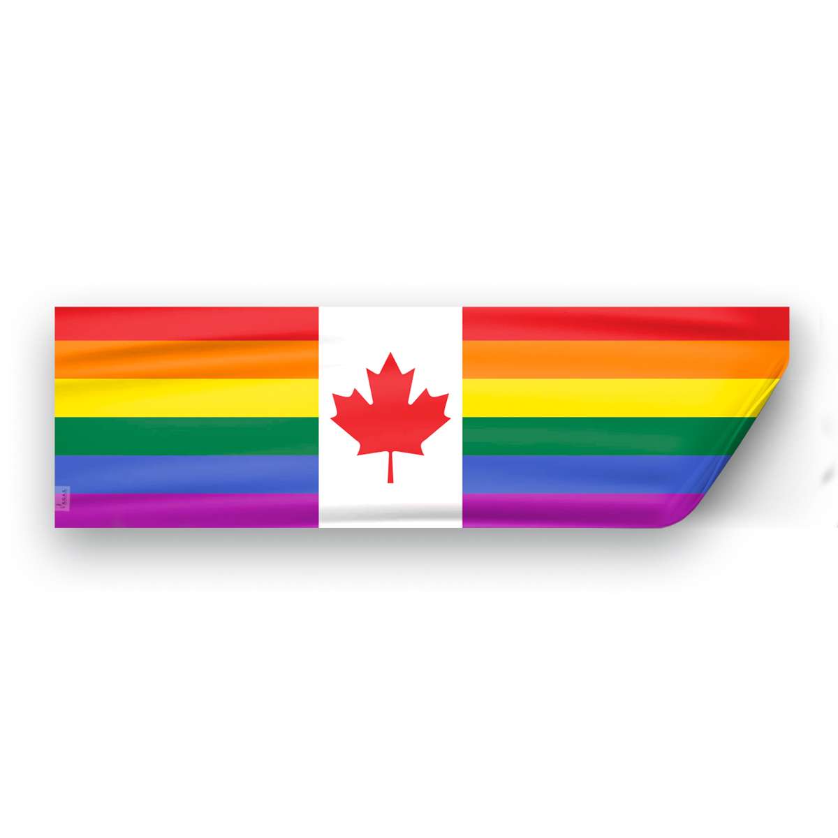 AGAS Canada Pride Flag 3x10 inch Static Window Cling