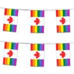 AGAS Canada Pride Streamers for Party 60 Ft long - 5 Mil Plastic