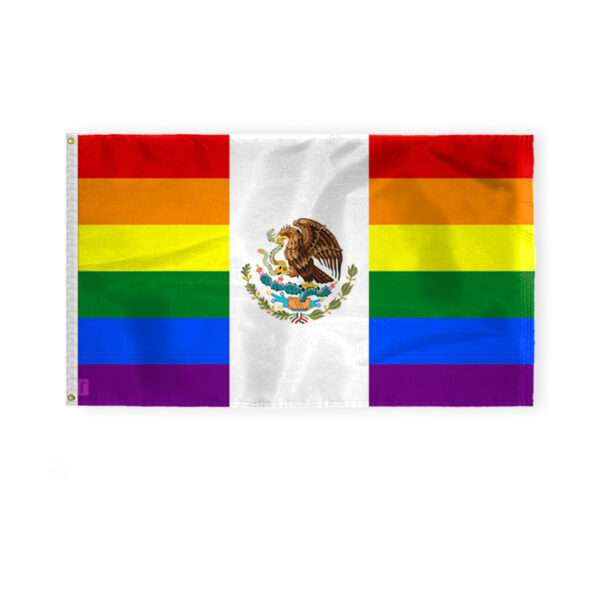 AGAS Mexico Rainbow Flag 3x5 Ft - Printed 200D Nylon
