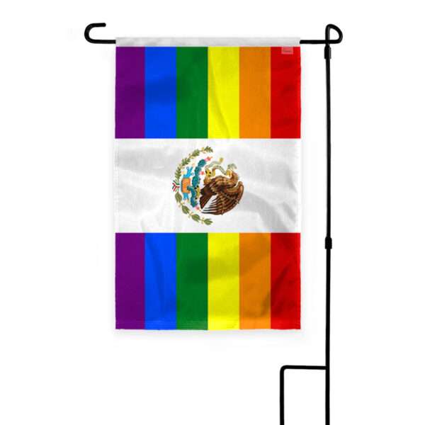 AGAS Mexico Rainbow Garden Flag 12x18 inch