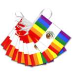 AGAS Mexico Rainbow Streamers for Party 60 Ft long