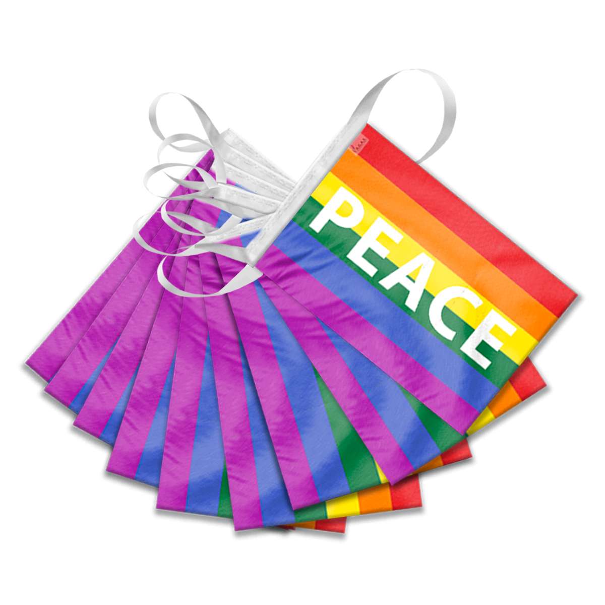 AGAS Rainbow Peace Streamers for Party 60 Ft long