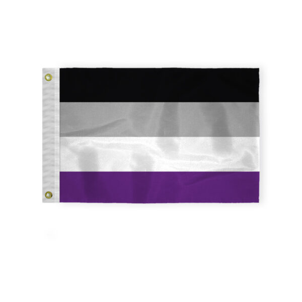 AGAS Asexual Pride Boat Nautical Flag 12x18 Inch - Double Sided Printed 200D Nylon