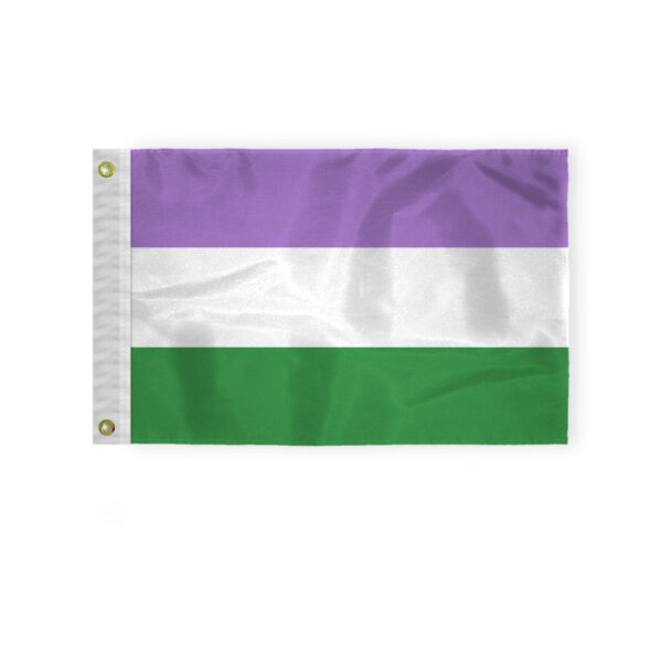 AGAS Genderqueer Pride Boat Nautical Flag 12x18 Inch
