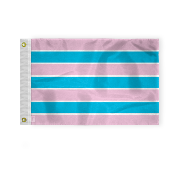 AGAS Small Transsexual Pride Boat Nautical Flag 12x18 Inch