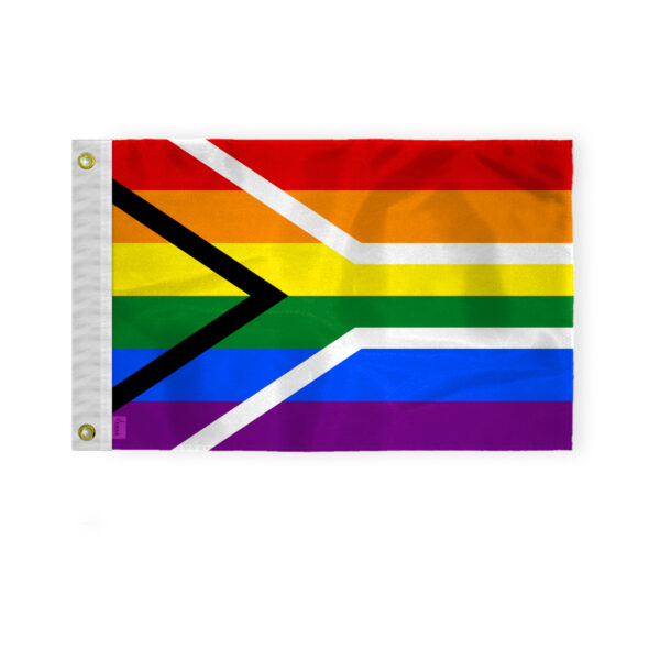 AGAS South Africa Rainbow Gay Pride Boat Nautical Flag 12x18 Inch