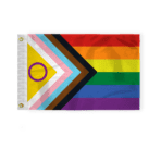 AGAS Intersex Pride Mini Flag 6 Stripes 12x18 inch