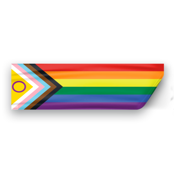 AGAS Flags 3" x 10" Intersex Window Decal 6 Stripes