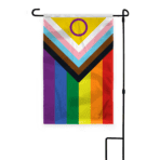 AGAS Intersex Applique & Embroidered Garden Flag 12"x18" inch