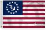 AGAS US Yacht Ensign Flag - 12 x 18 Inch - Printed 200D Nylon - Stitched Edges