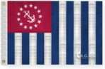 AGAS USPS Yacht Ensign Flag - 16 x 24 Inch - Printed 200D Nylon